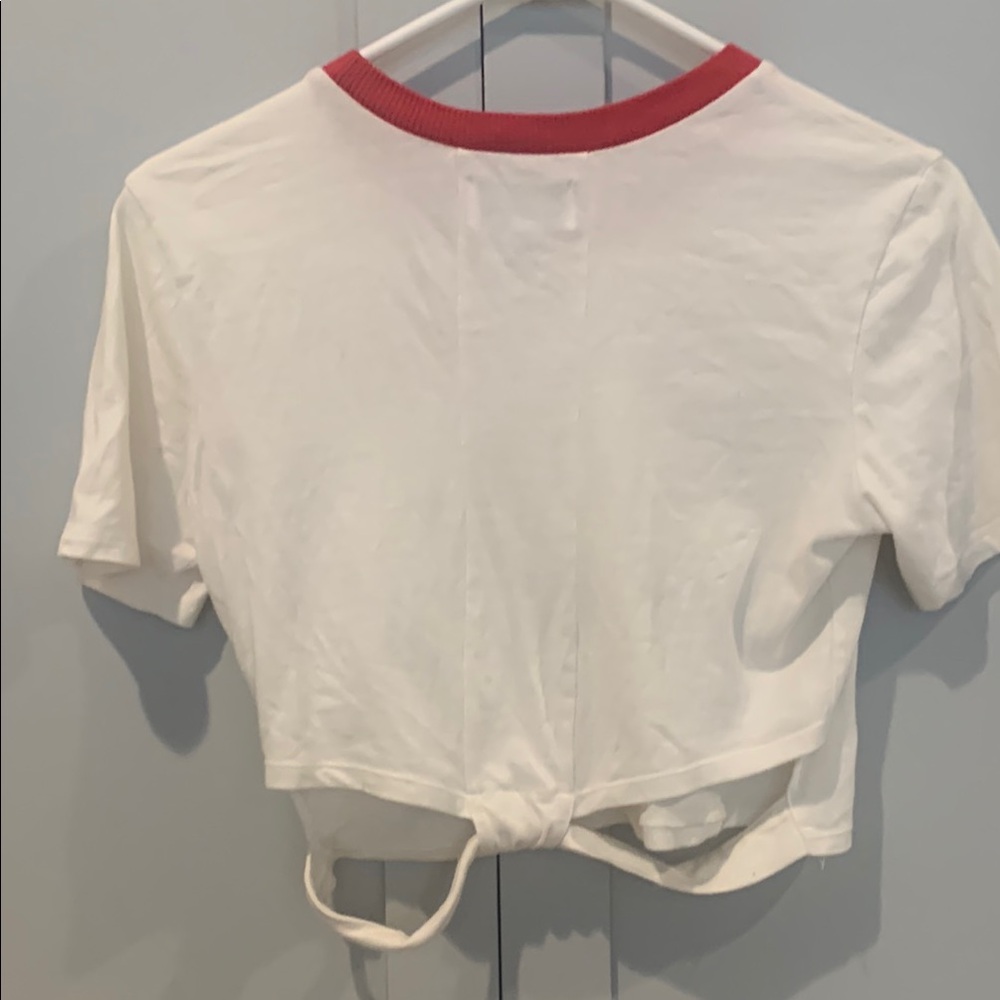 Kendall & Kylie Red and White Ringer Crop-top - Picture 6 of 11